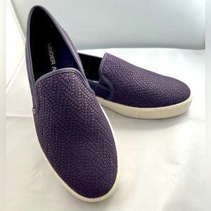 Under Armour Women’s DJ Suede. Pre-loved w/box. Size 6.  Purple/Imperial mauve